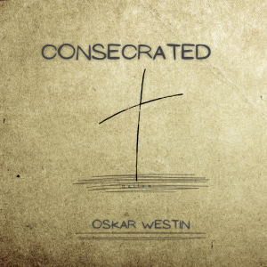 Consecrated. A thin cross over a lined shadow